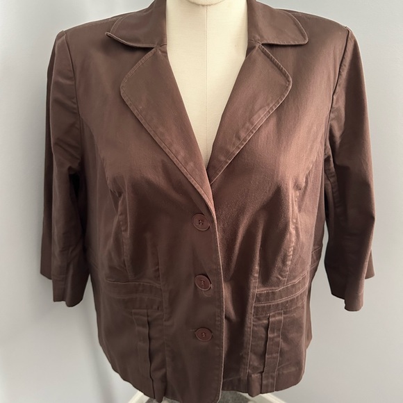 Lane Bryant Brown Jacket Size 24 - Picture 2 of 8